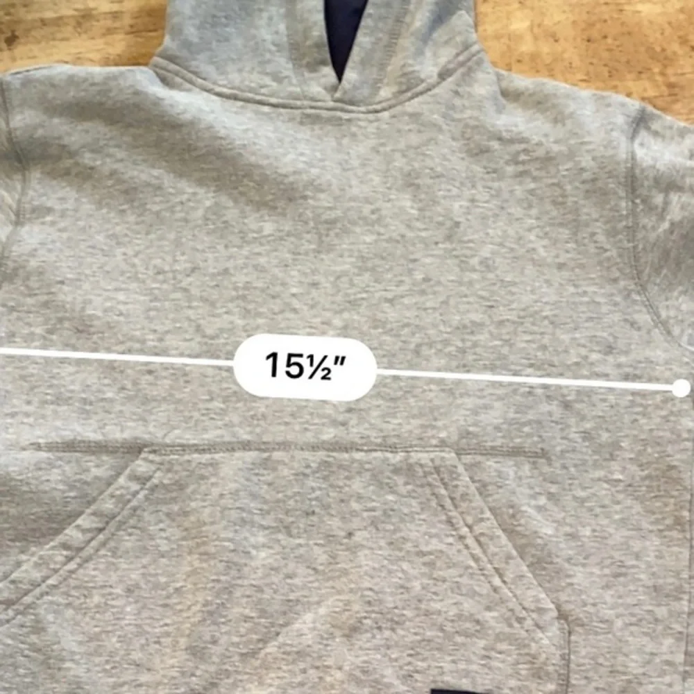 Vintage Nautica Youth XL Size 7 Gray Hoodie Pullover‎